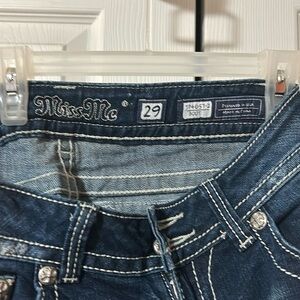 Miss Me Jeans, dark blue, size 29 straight leg